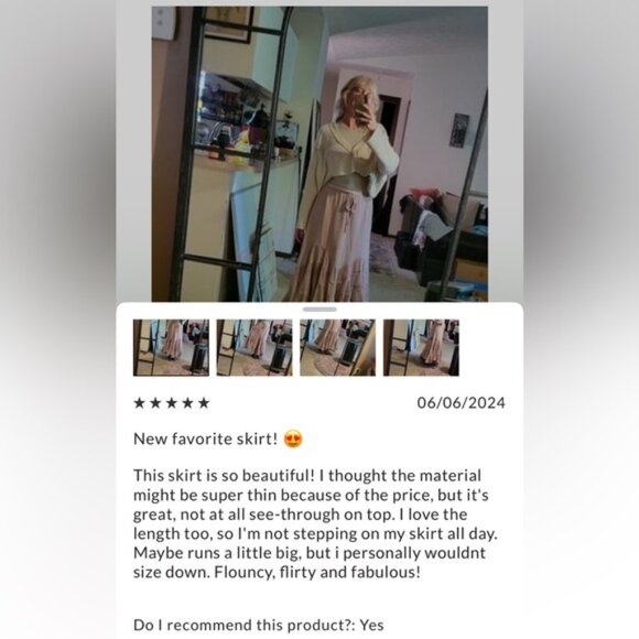 FREE PEOPLE LIKE A MERMAID MAXI SKIRT IN PINK SP NEW - Picture 5 of 6